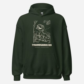 Animal Viewology Tyrannosaurus Rex Dino Life Hoodie Forest Green