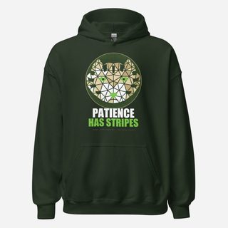 Animal Viewology Patience Has Stripes Field Guide Hoodie Forest Green