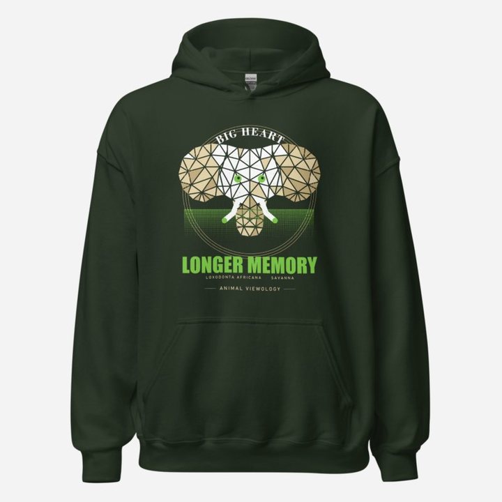 Animal Viewology Big Heart Longer Memory Field Guide Hoodie in Forest Green