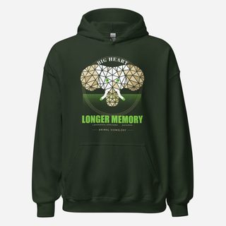 Animal Viewology Big Heart Longer Memory Field Guide Hoodie Forest Green