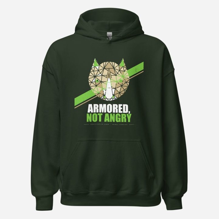 Animal Viewology Armored Not Angry Field Guide Hoodie in Forest Green