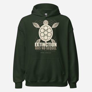 Animal Viewology Extinction Has No Sequel Field Guide Hoodie Forest Green