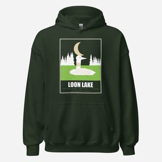 Animal Viewology Loon Lake Field Guide Hoodie Forest Green