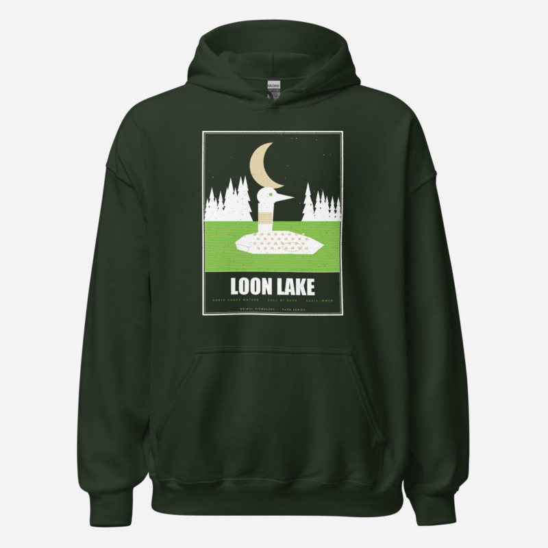 Animal Viewology Loon Lake Field Guide Hoodie