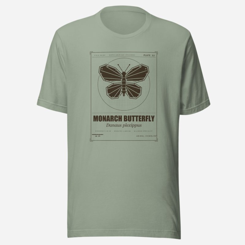 Animal Viewology Monarch Field Guide Field Guide Tee Sage