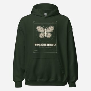 Animal Viewology Monarch Field Guide Field Guide Hoodie Forest Green