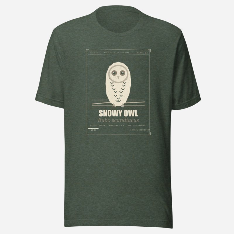 Animal Viewology Snowy Owl Field Guide Field Guide Tee