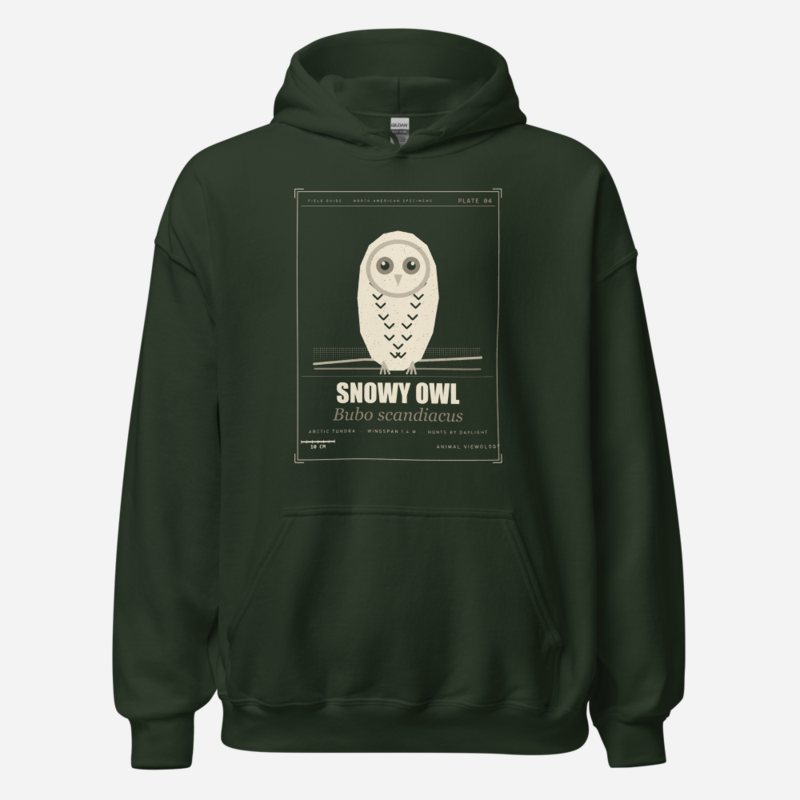 Animal Viewology Snowy Owl Field Guide Field Guide Hoodie