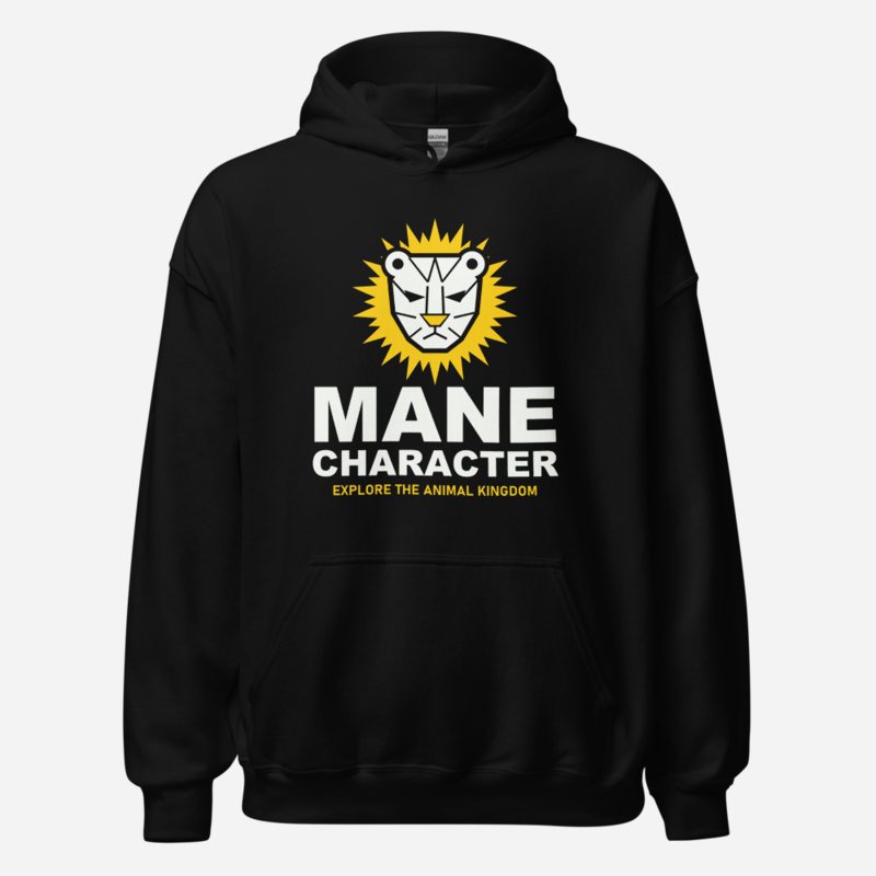 Animal Viewology Mane Character Hoodie Black
