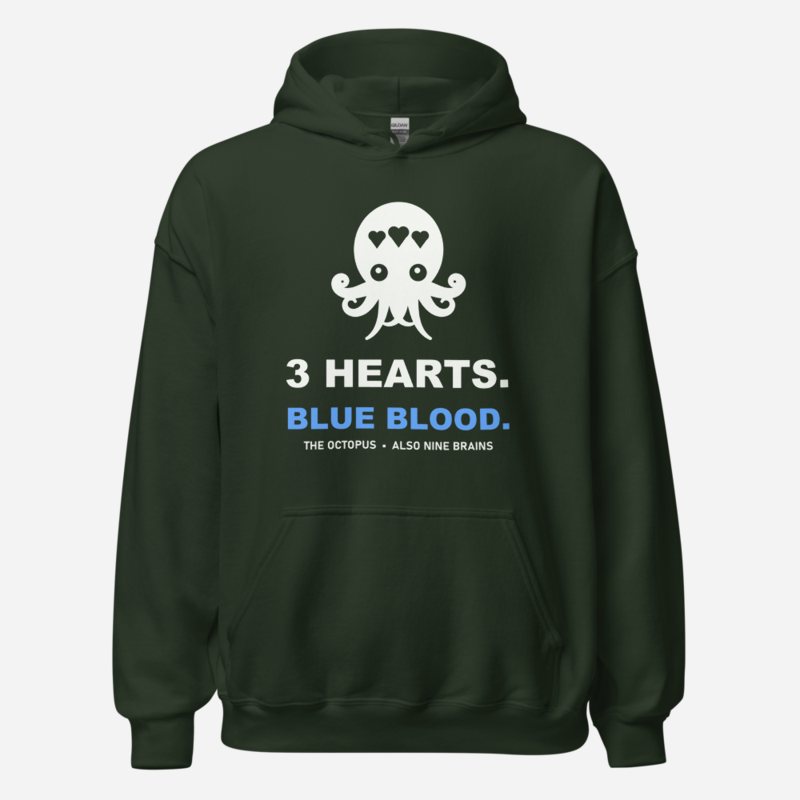 Animal Viewology Three Hearts Blue Blood Hoodie
