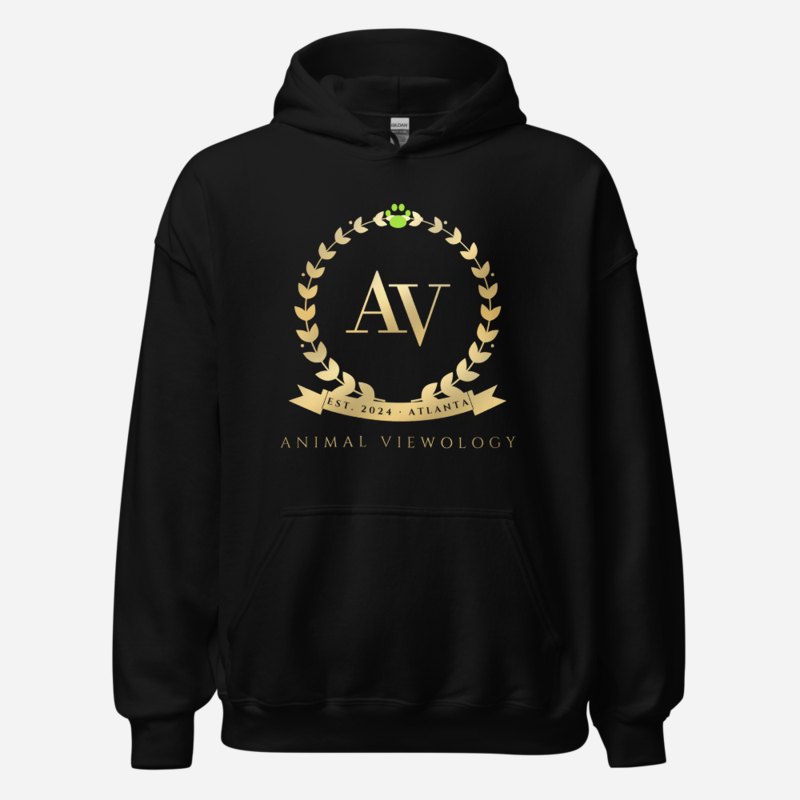 Animal Viewology Maison Crest Hoodie Black