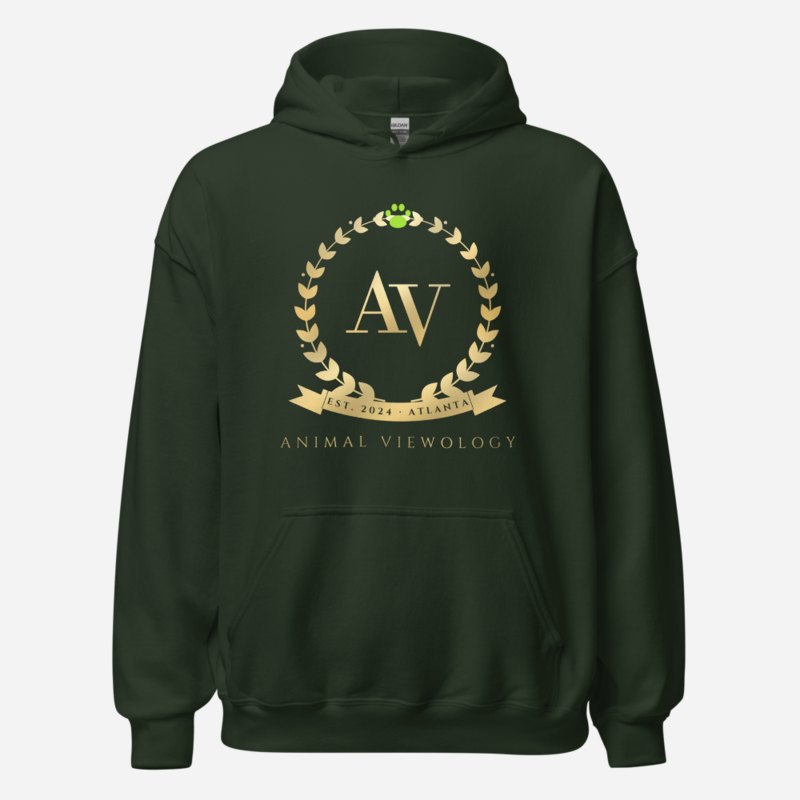 Animal Viewology Maison Crest Hoodie Forest Green