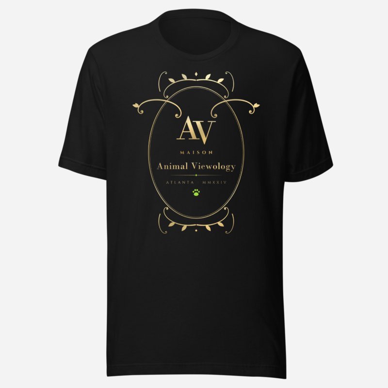 Animal Viewology Maison Baroque Cartouche Tee in Black