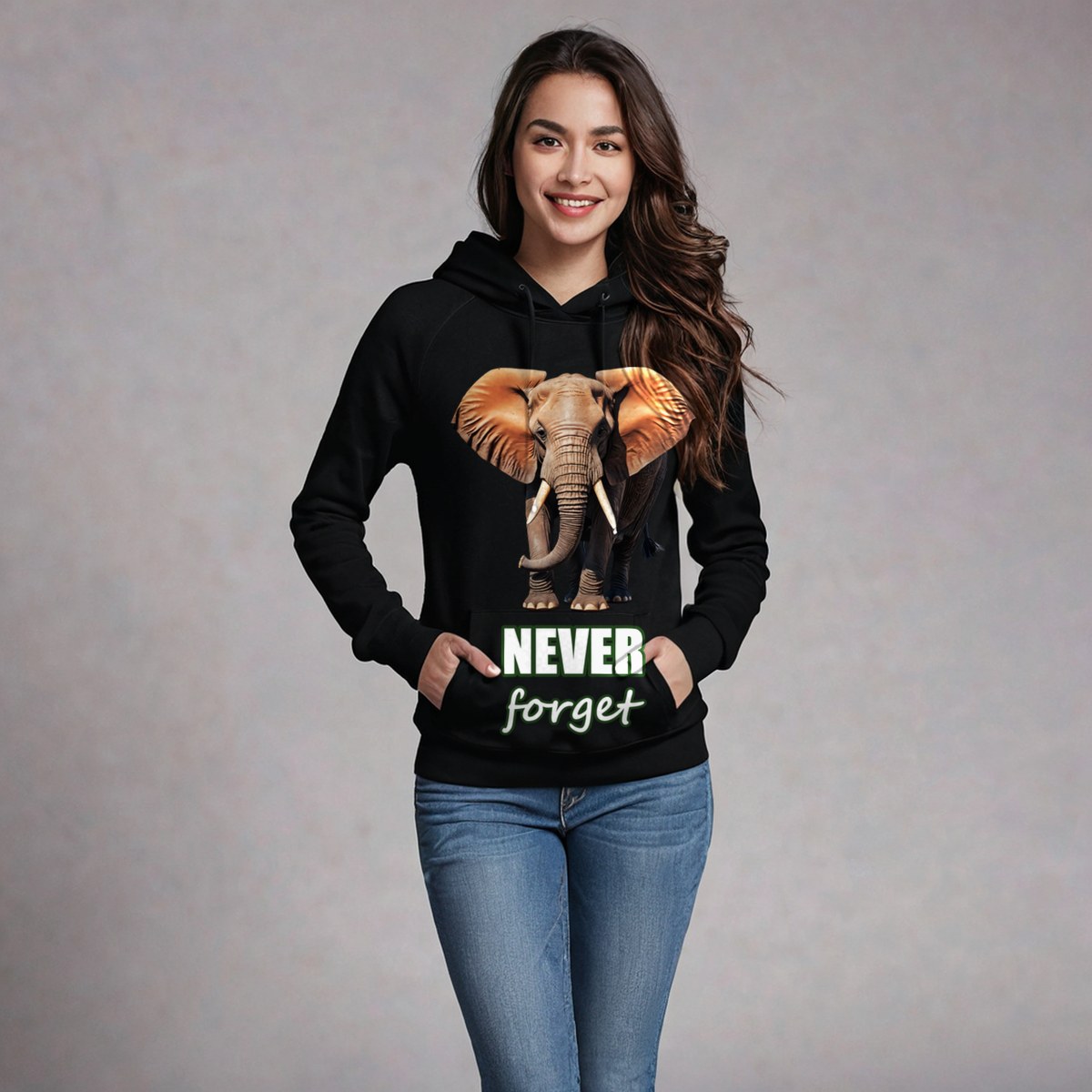 Animal Viewology Never Forget Elephant Hoodie
