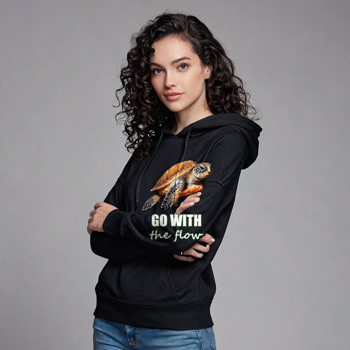Animal Viewology Go With The Flow Sea Turtle Hoodie
